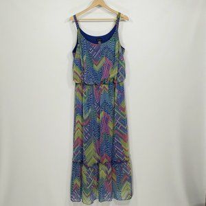 SOHO Apparel  Abstract Colorful Sundress / Maxi Dress  Women's Size 14W